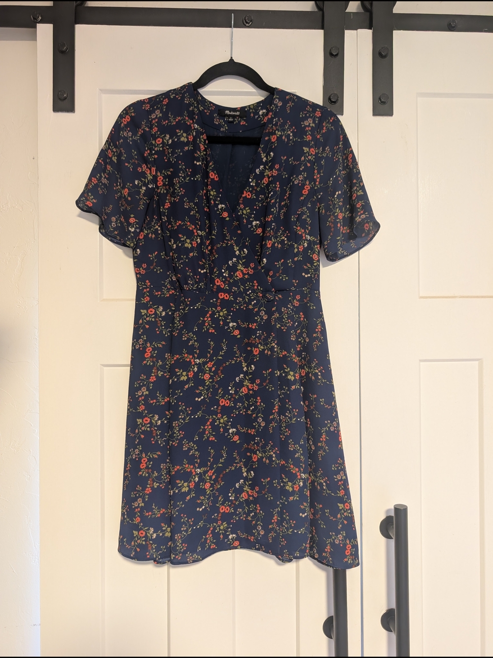 Madwell Navy Floral Short Sleeve Dress Size 0